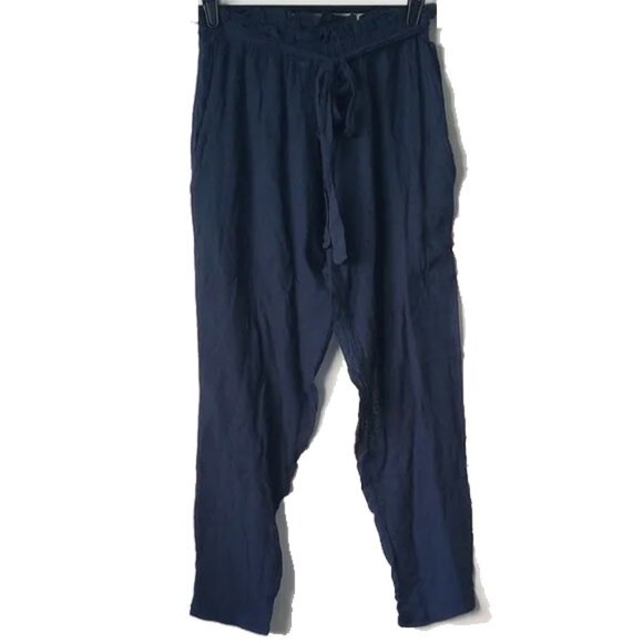 Eberjey 100% Cotton Hudson Pants M/L Navy Lightweight Coverup - Picture 4 of 8
